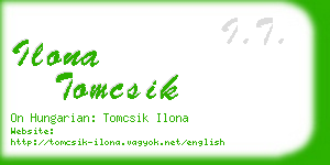 ilona tomcsik business card